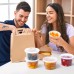 AOZITA 24 Sets 16 oz Plastic Deli Food Containers With Lids, Airtight Food Storage Containers, Freezer/Dishwasher/Microwave Safe, Soup Containers For Takeout Meal Prep Storage
