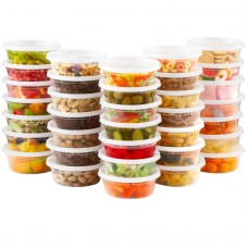 AOZITA 36 Sets 8 oz Plastic Deli Food Containers With Lids, Airtight Food Storage Containers, Freezer/Dishwasher/Microwave Safe, Soup Containers For Takeout Meal Prep Storage