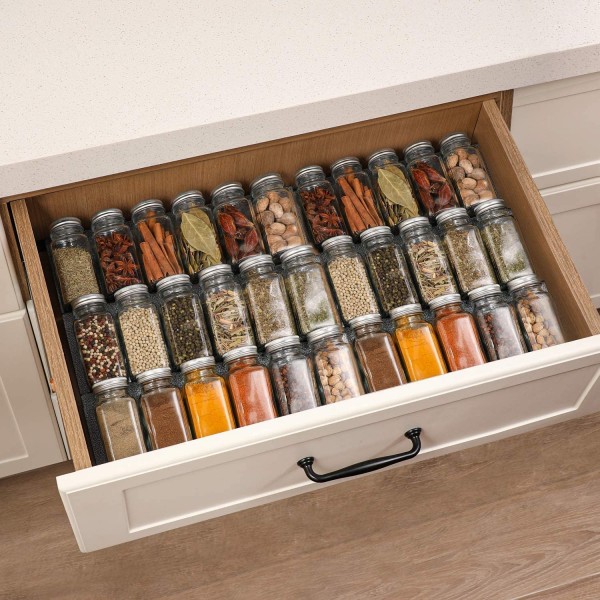 24 Pcs Glass Spice Jars with 808 Labels,4oz Empty Spice Bottles
