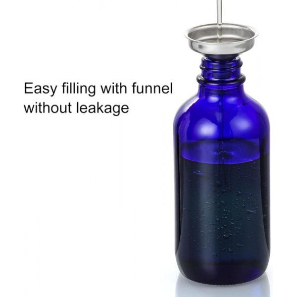 4 Pack 4oz Glass Dropper Bottles with Measured Dropper - 120ml Dark Blue Tincture Bottles with Calibrated Glass Eye Droppers (1ml), Leakproof Essential Oils Bottles for Health, Personal Care & Beauty